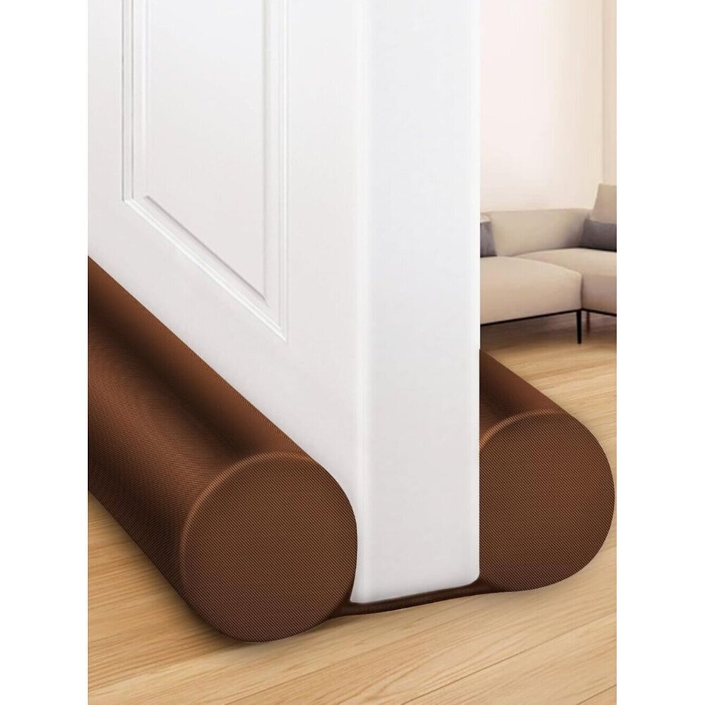 Twin Door Draft Blocker for 36" 34" 32" 30" Interior Doors Under Door Seal